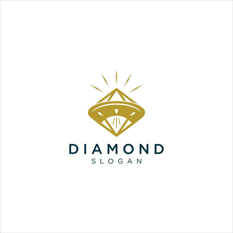 Creative gemstone jewelry logo template. vector