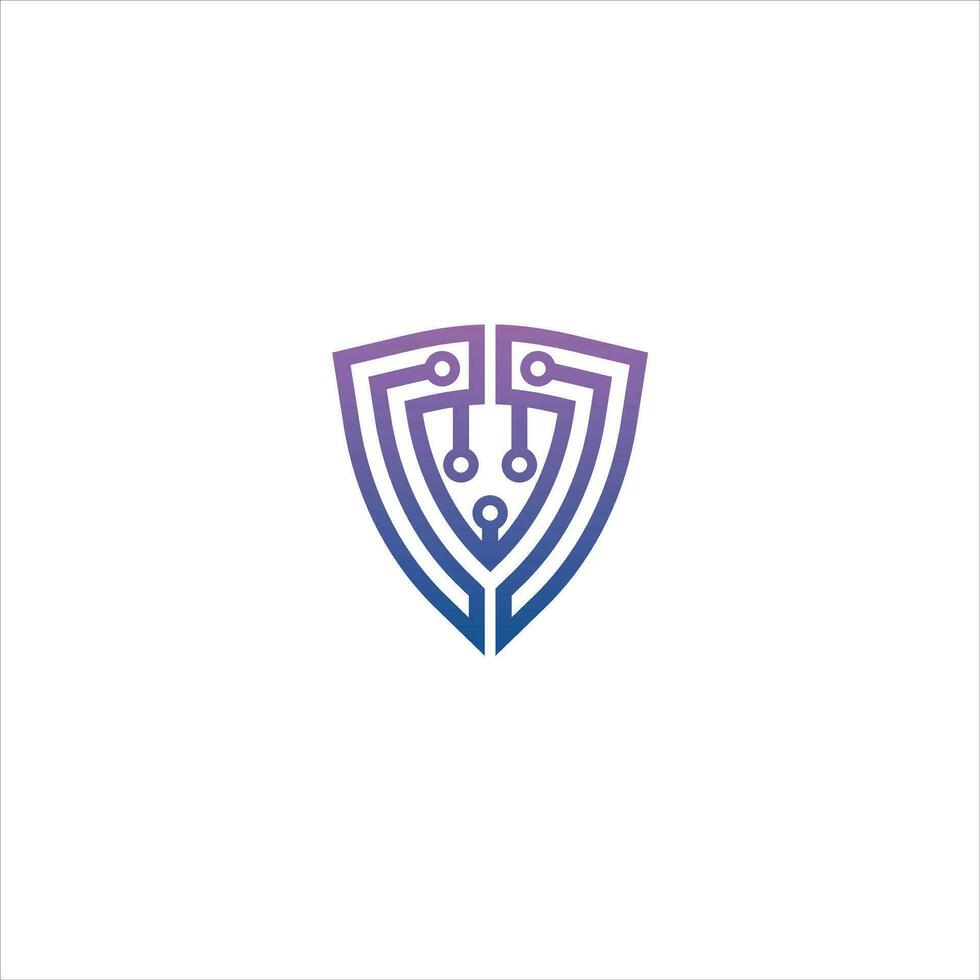 security logo technology for your company, shield logo for security data vector