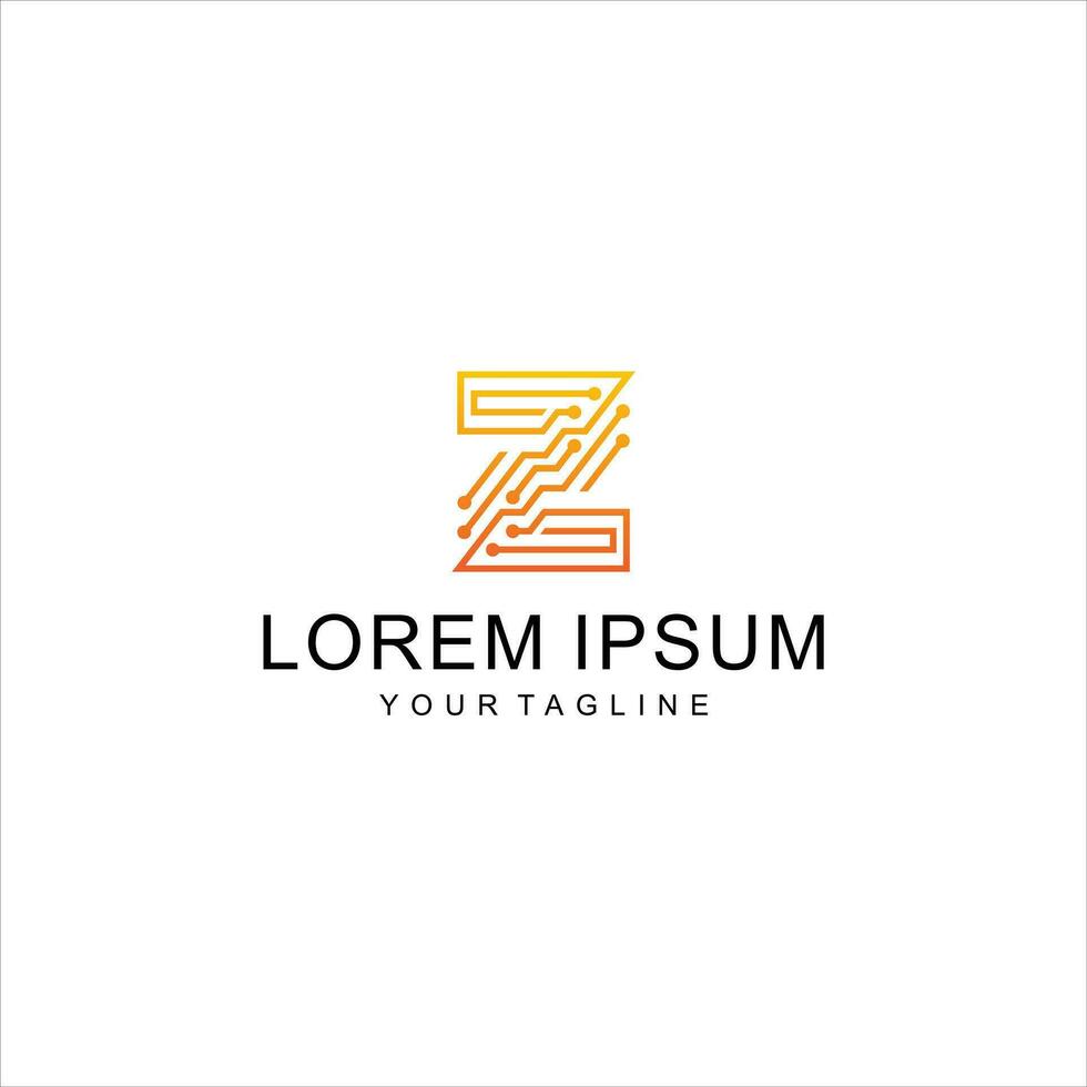 Abstract letter Z logo design template,technology,electronics,digital,dot connection cross vector logo icon logotype