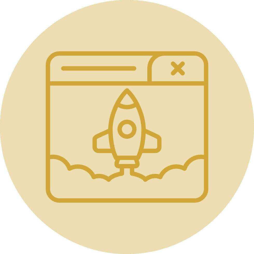Rocket Launch Vector Icon Design