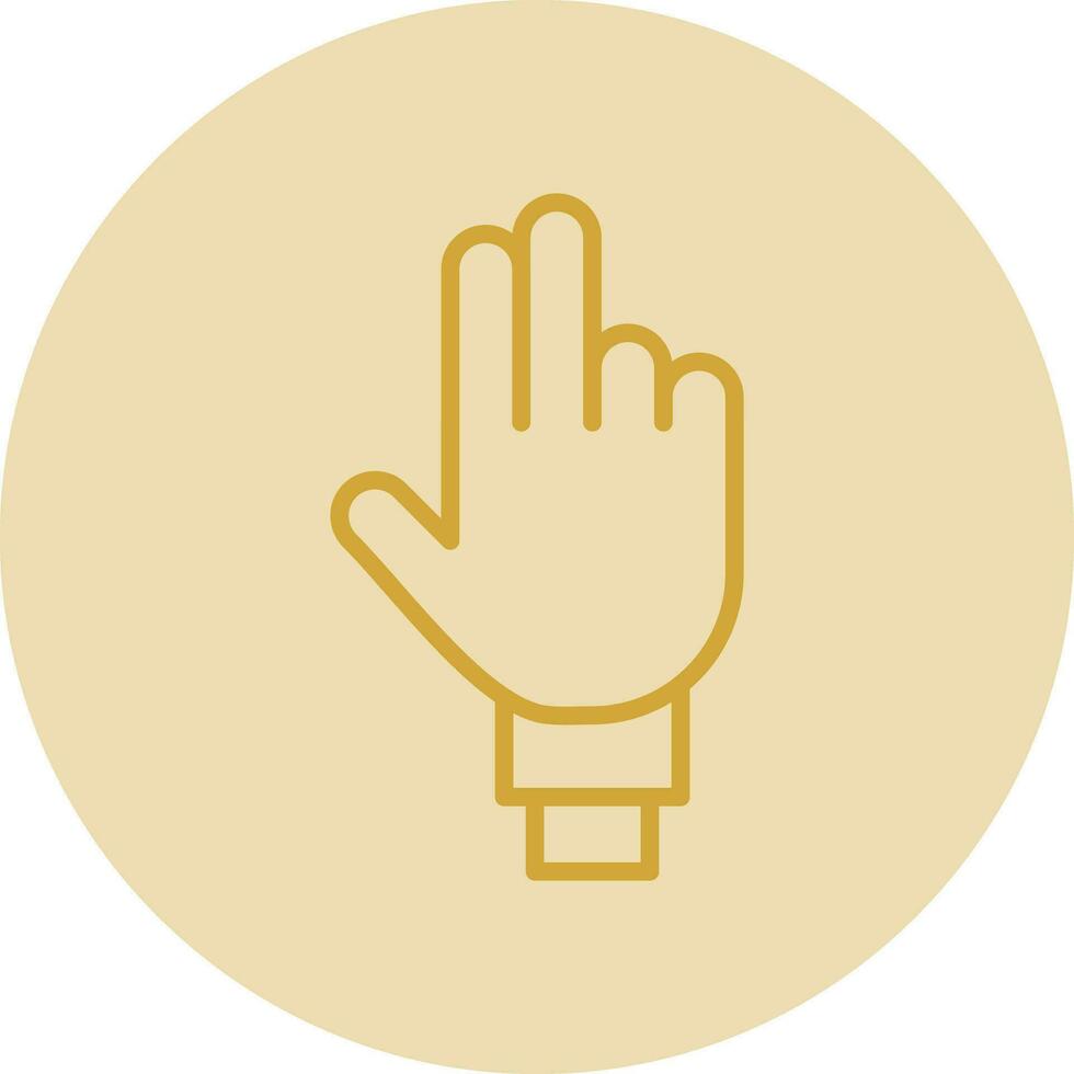 Three Fingers Vector Icon Design