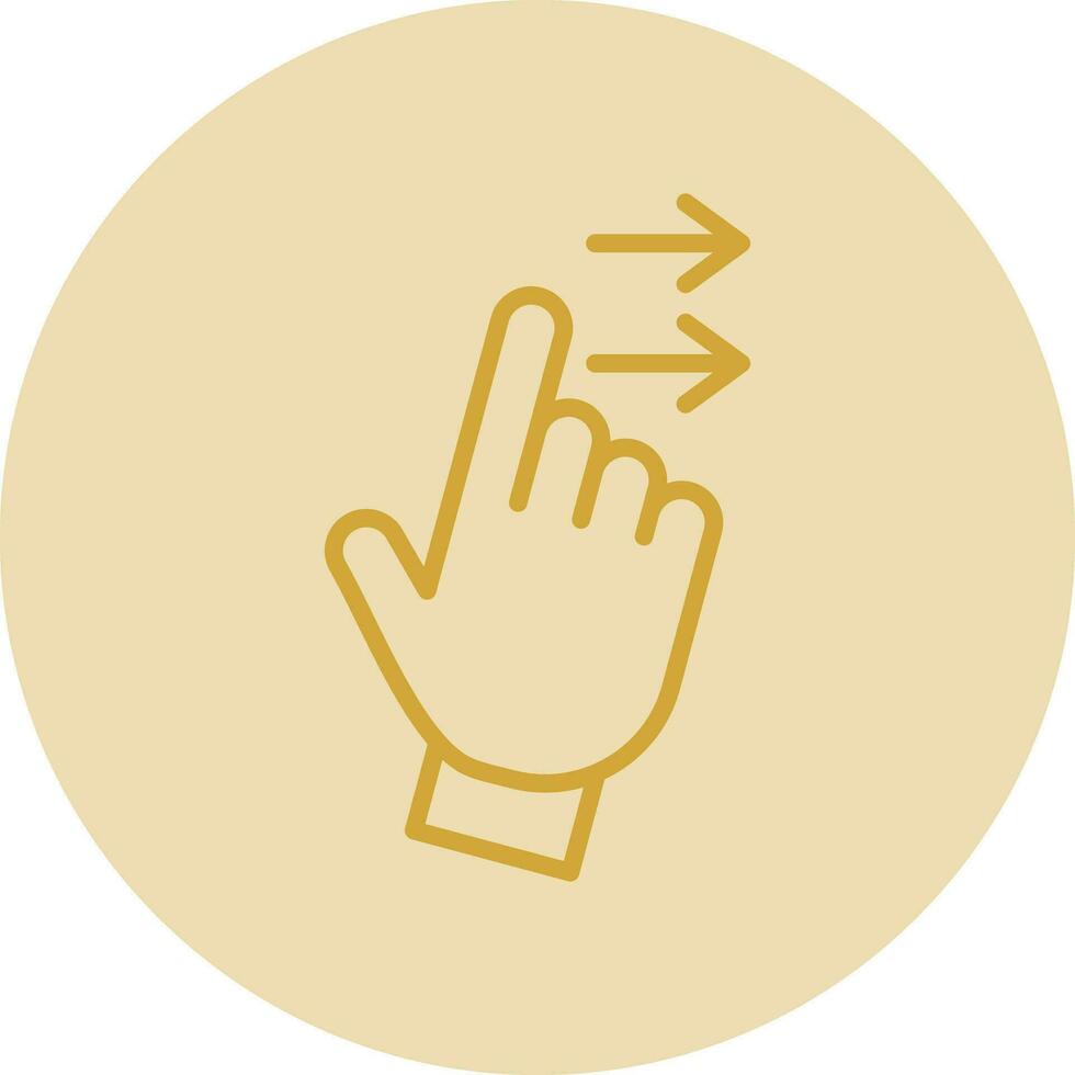 Swipe Right Vector Icon Design