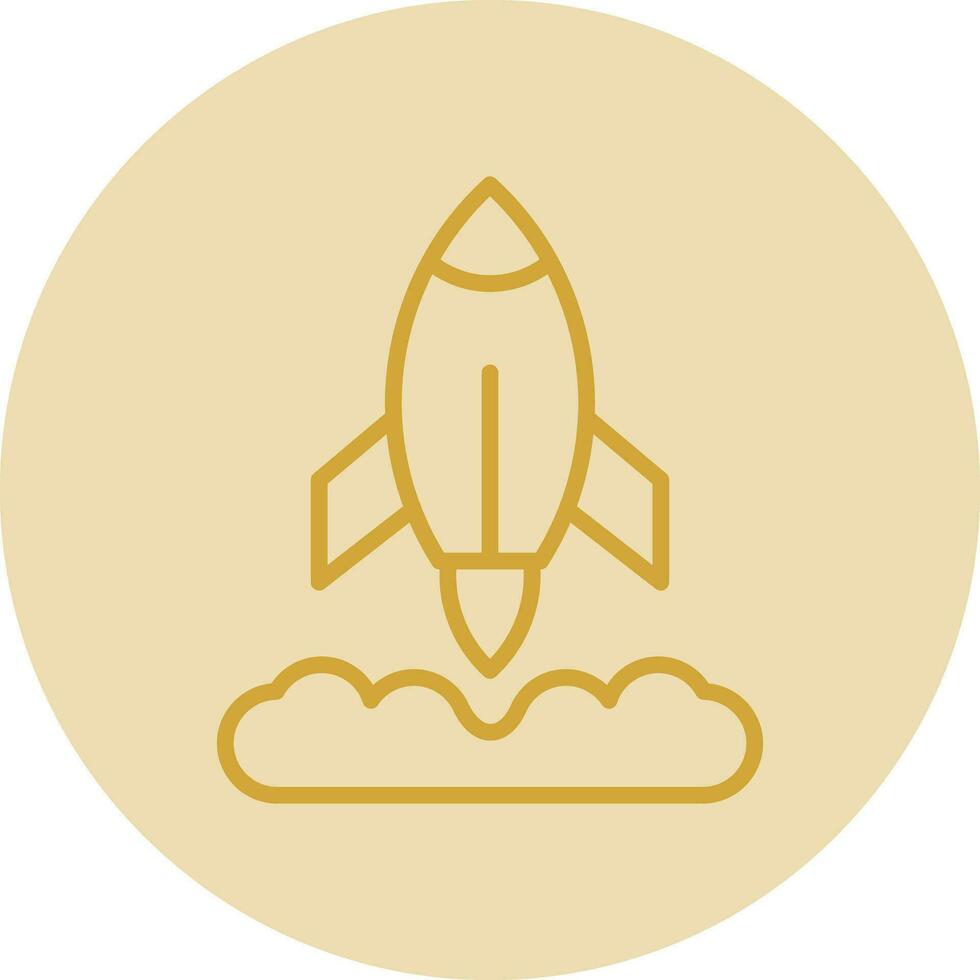 Rocket Launch Vector Icon Design