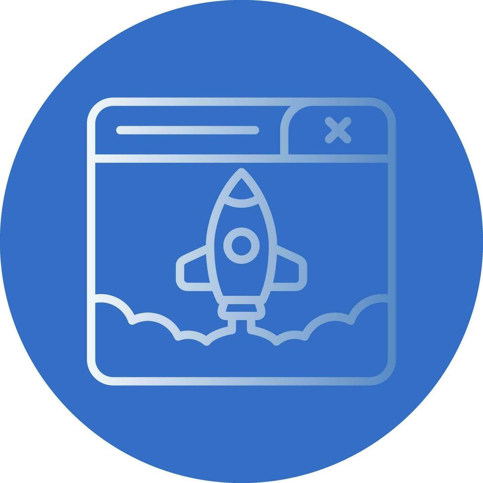 Rocket Launch Vector Icon Design