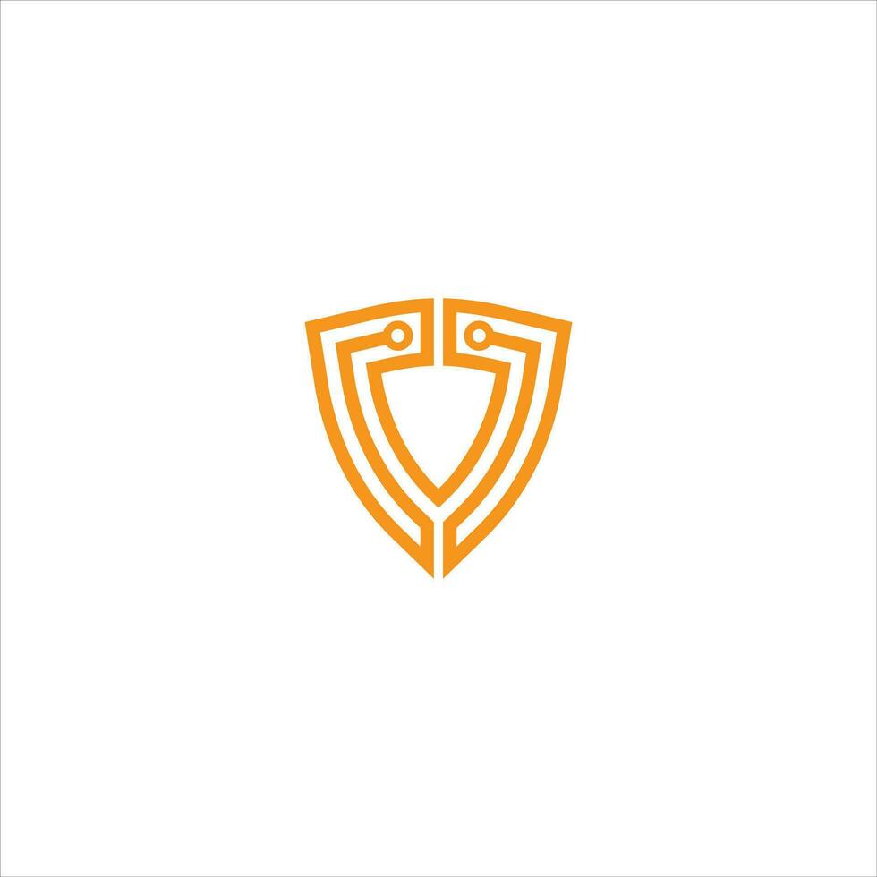 security logo technology for your company, shield logo for security data vector