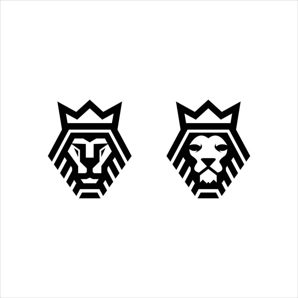 King Lion Logo Template vector