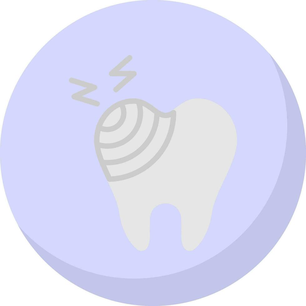 Broken Tooth Vector Icon Design