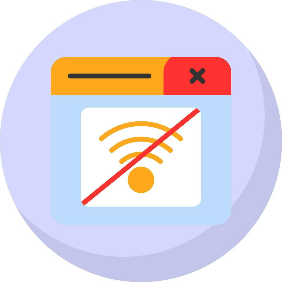 Connection Error Vector Icon Design