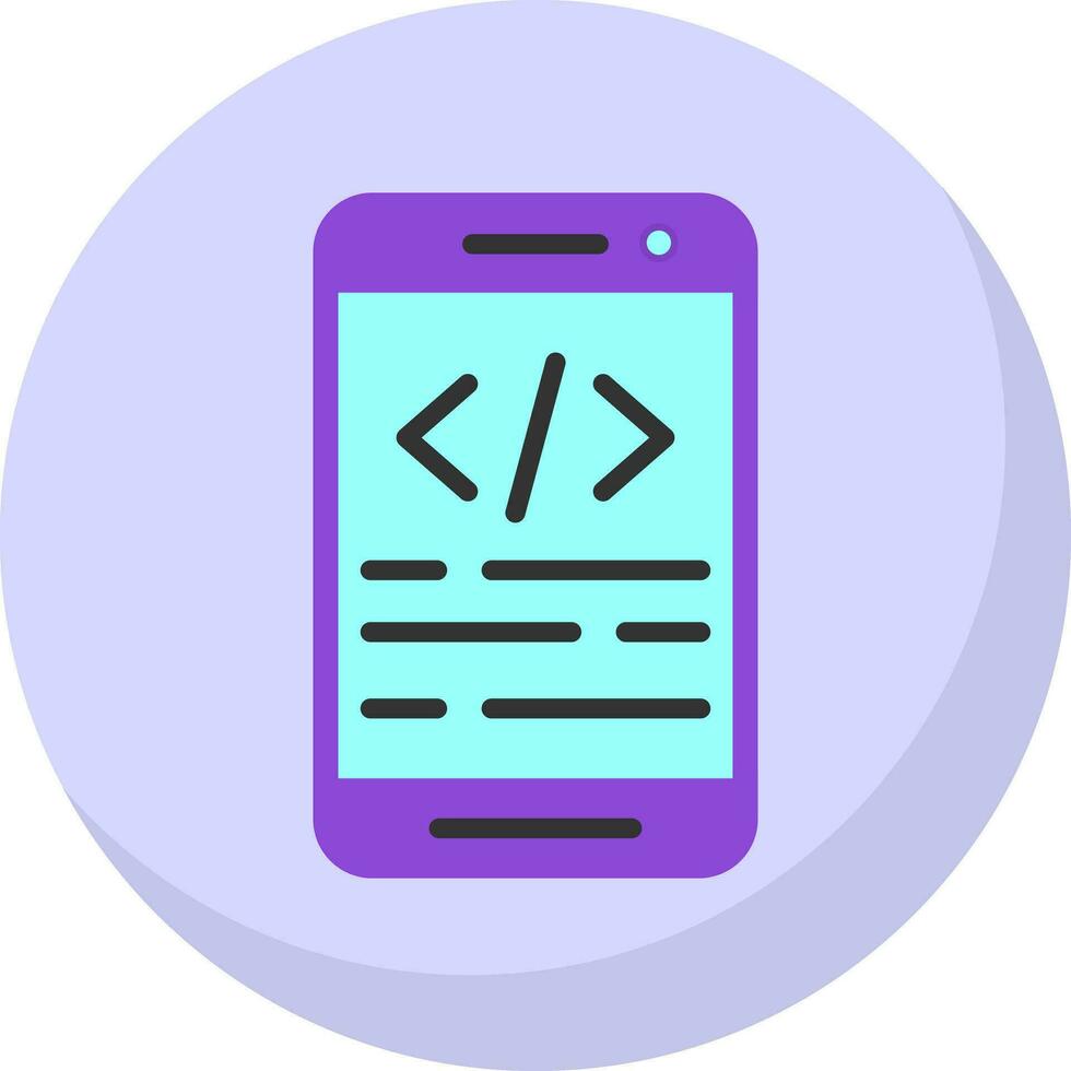 App coding Vector Icon Design