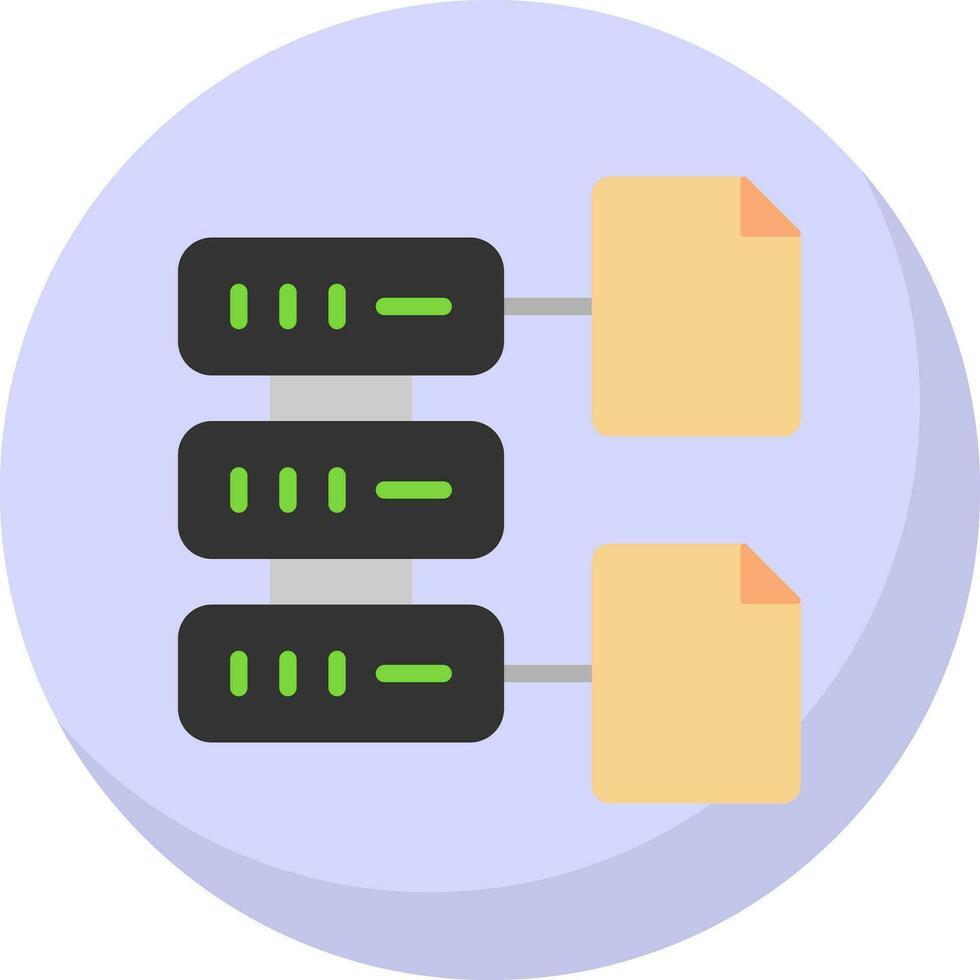 Database File Vector Icon Design
