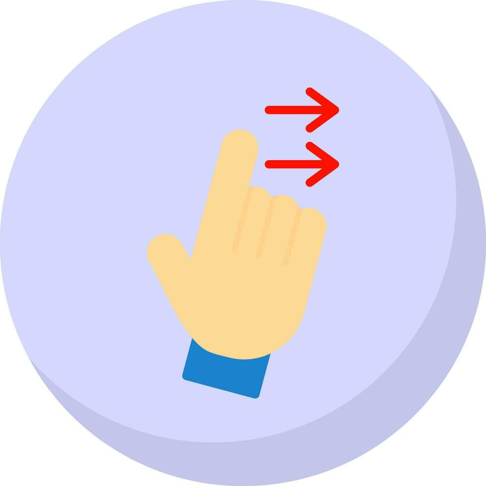 Swipe Right Vector Icon Design