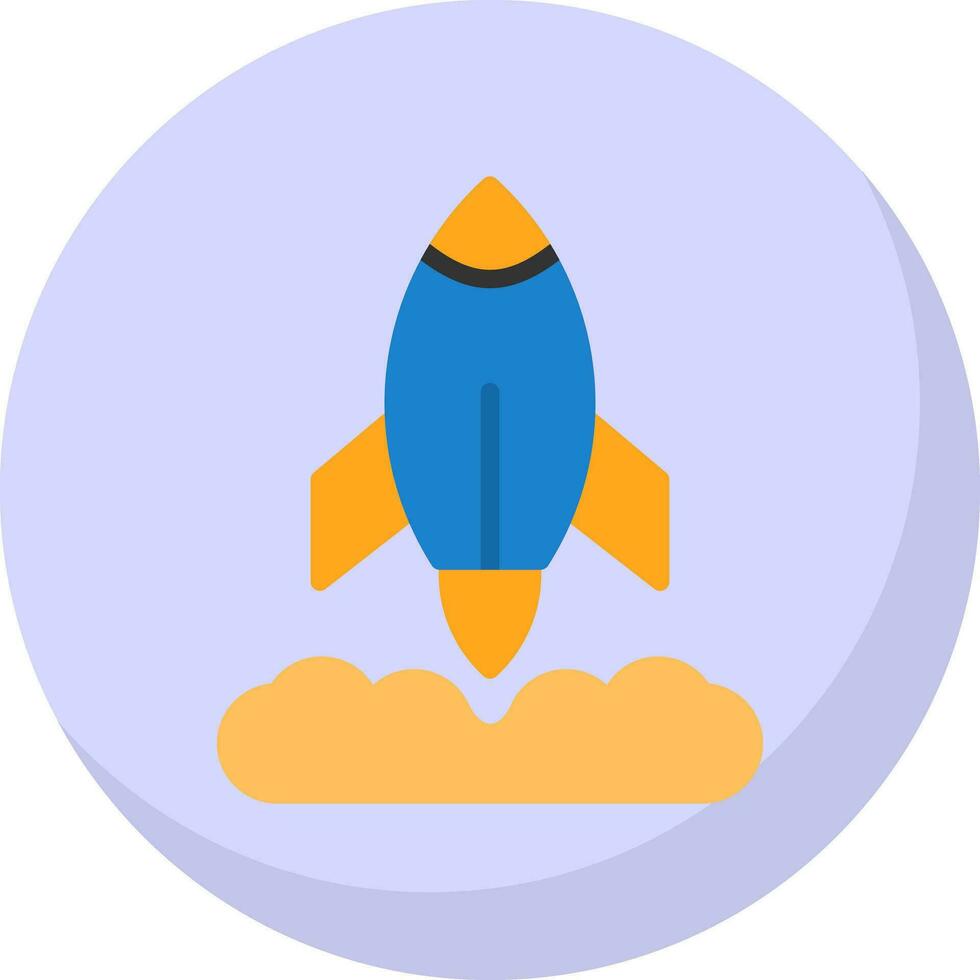 Rocket Launch Vector Icon Design