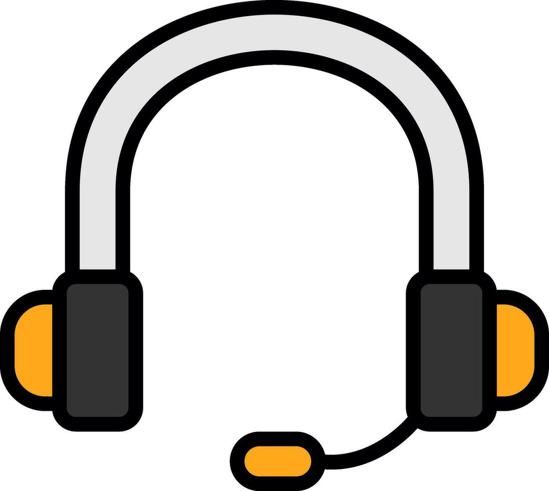 diseño de icono de vector de auriculares