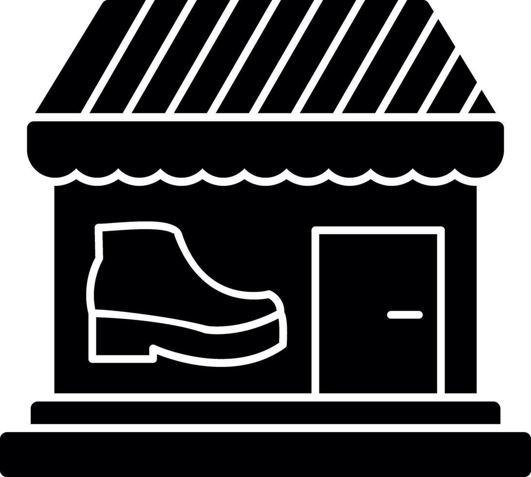 diseño de icono de vector de tienda de zapatos