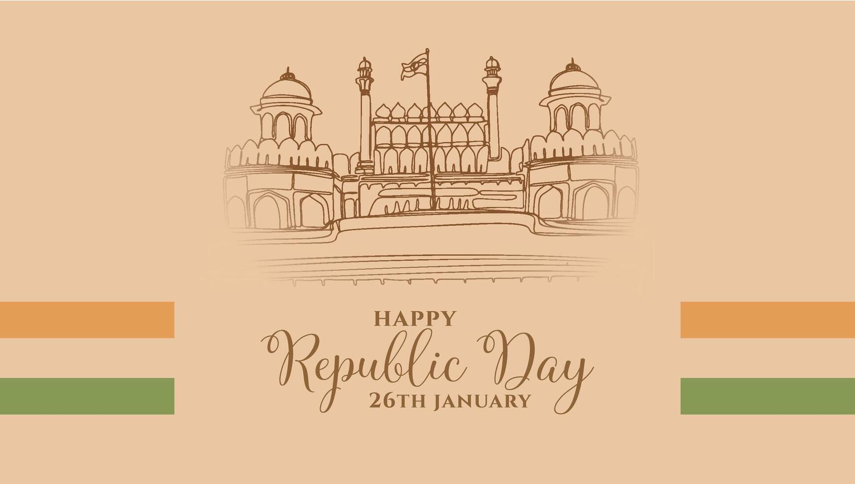 India Lal kila republic Day 26083499 Vector Art at Vecteezy