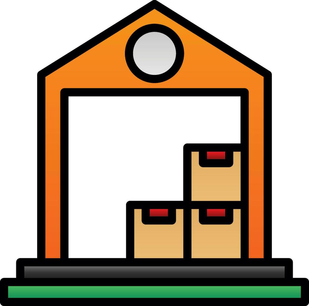 Warehouse Vector Icon Design