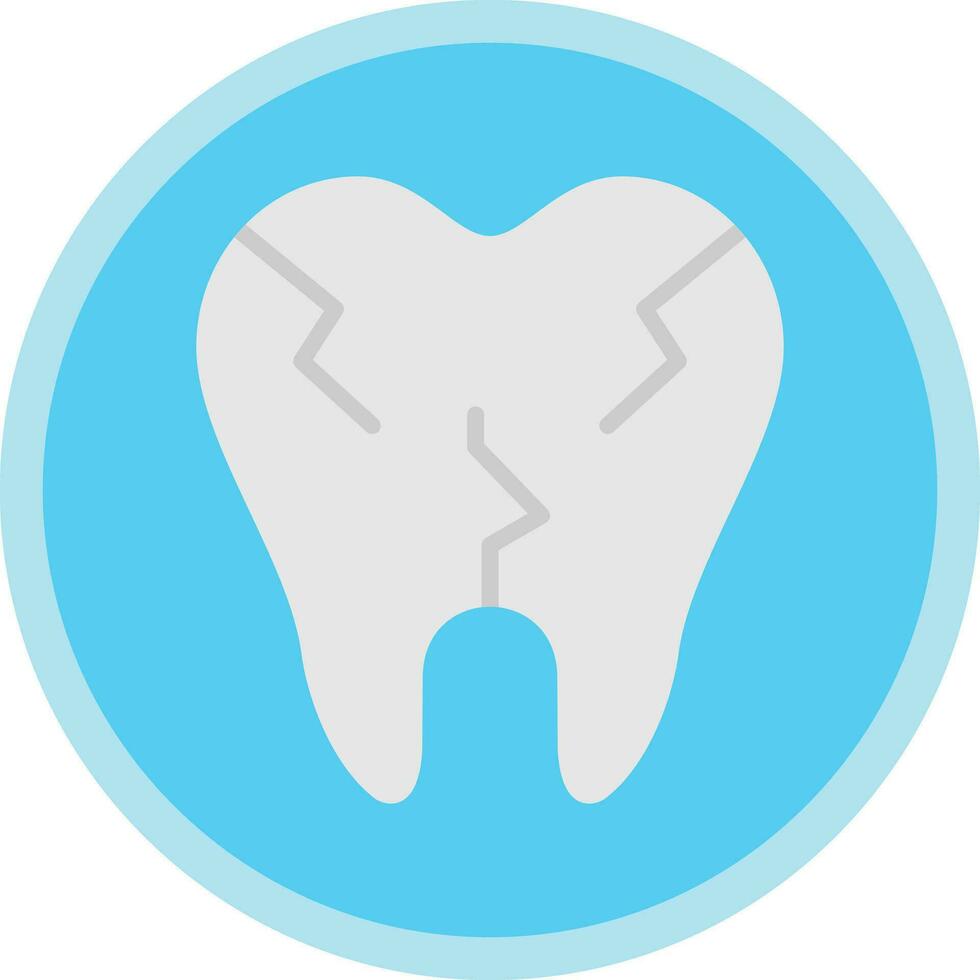 Broken Tooth Vector Icon Design