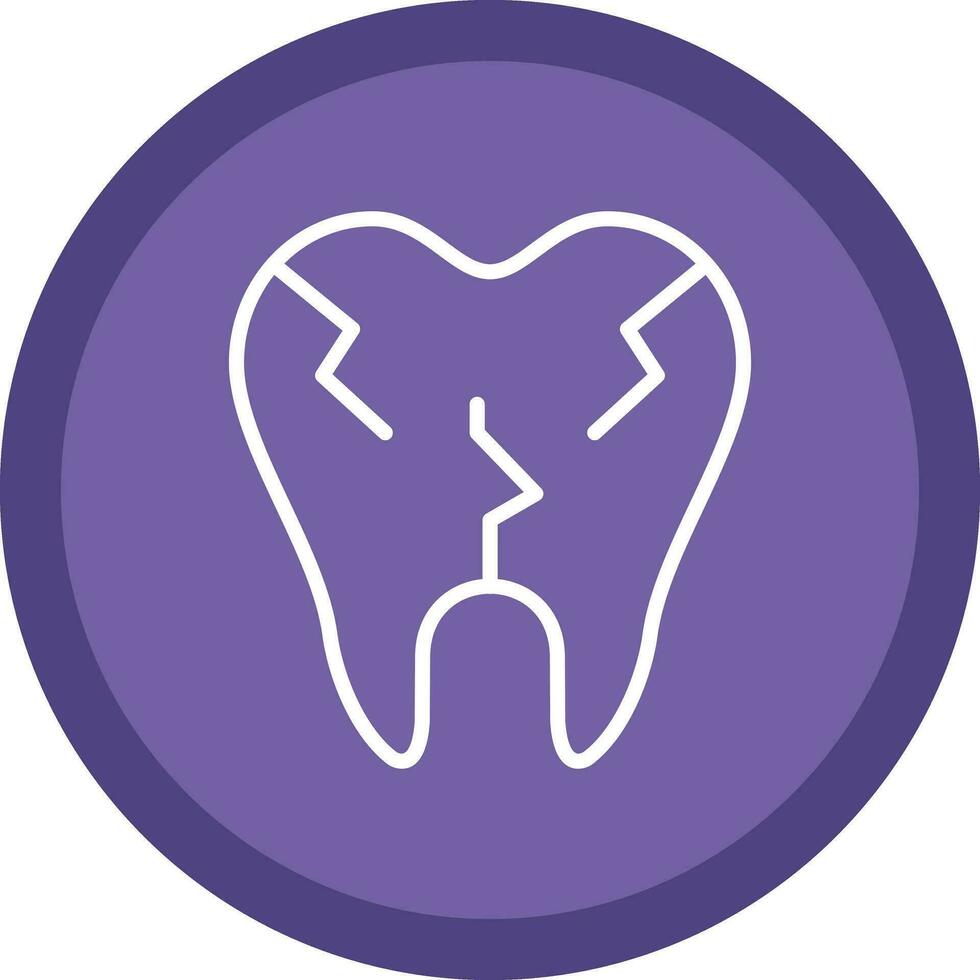 Broken Tooth Vector Icon Design