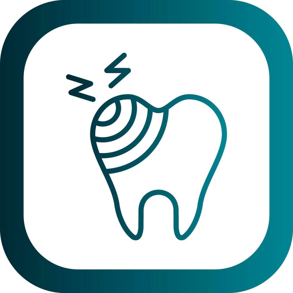 Broken Tooth Vector Icon Design