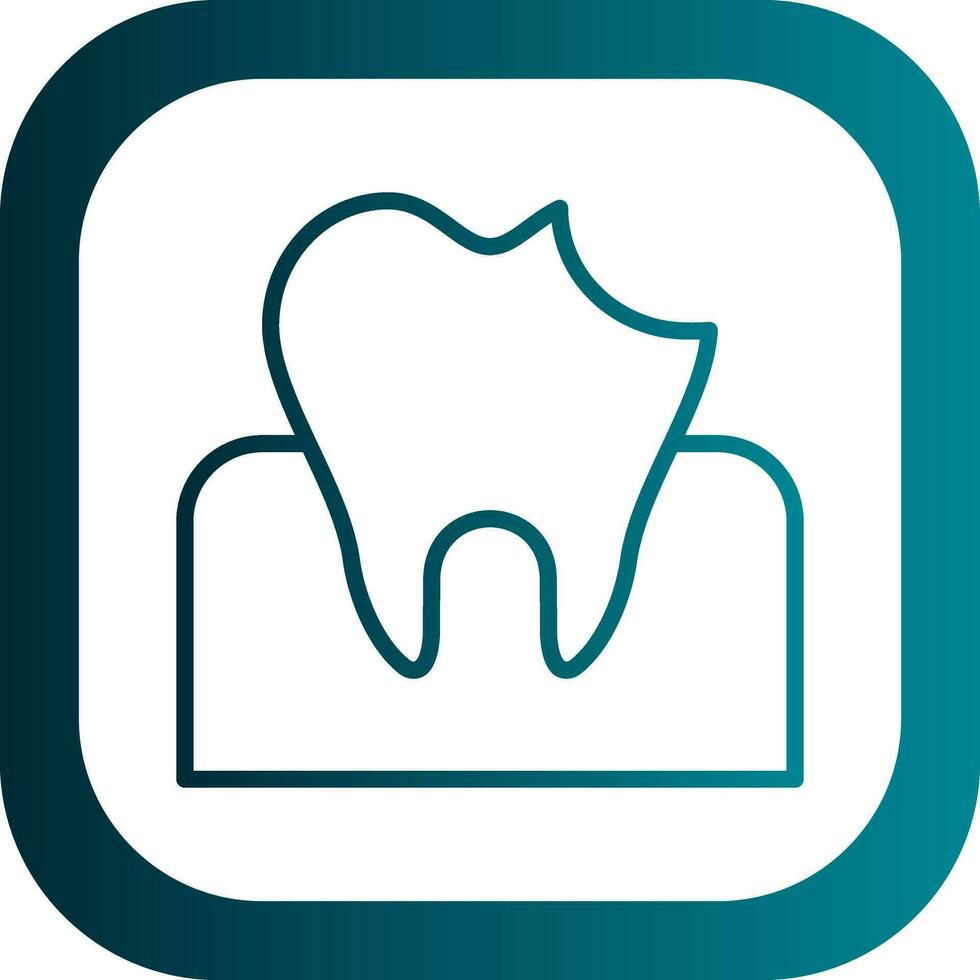 dental caries vector icono diseño