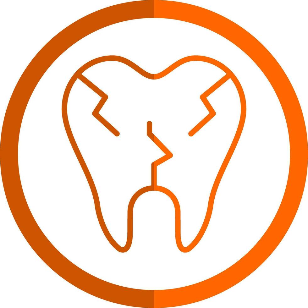 Broken Tooth Vector Icon Design