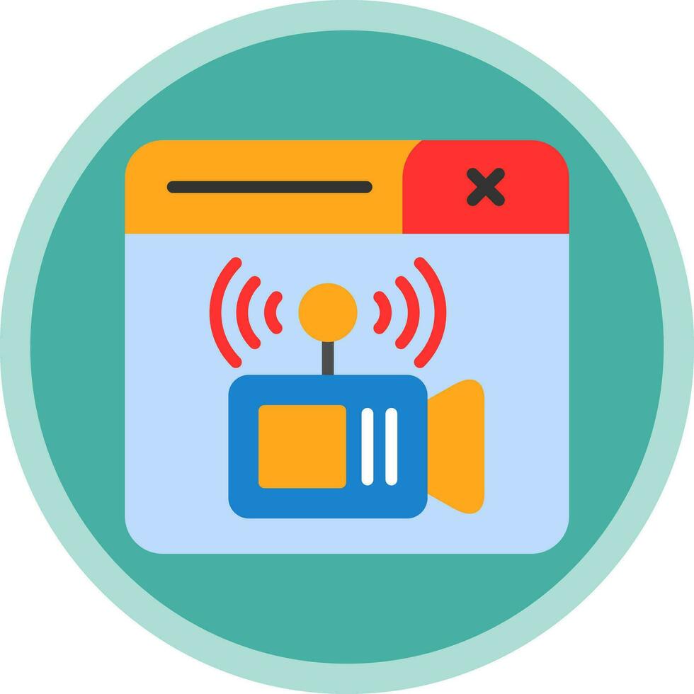 Live Stream Vector Icon Design