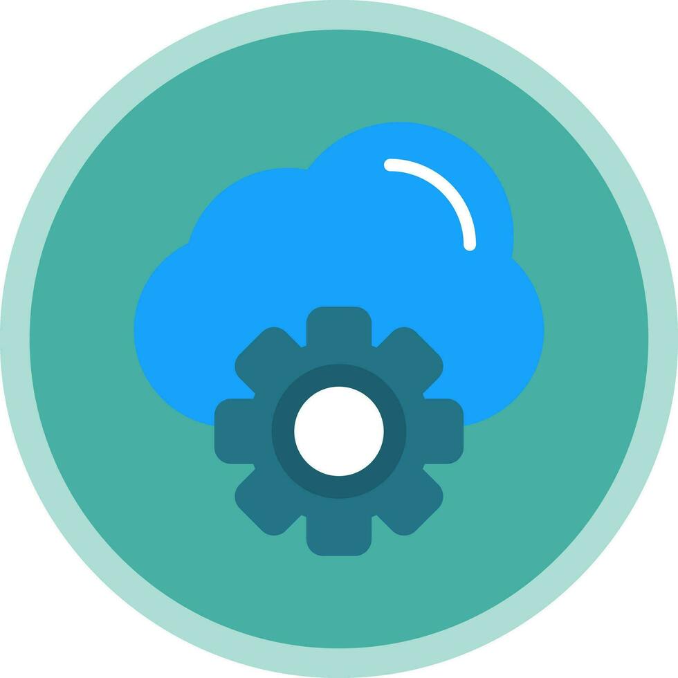 Cloud Settings Vector Icon Design
