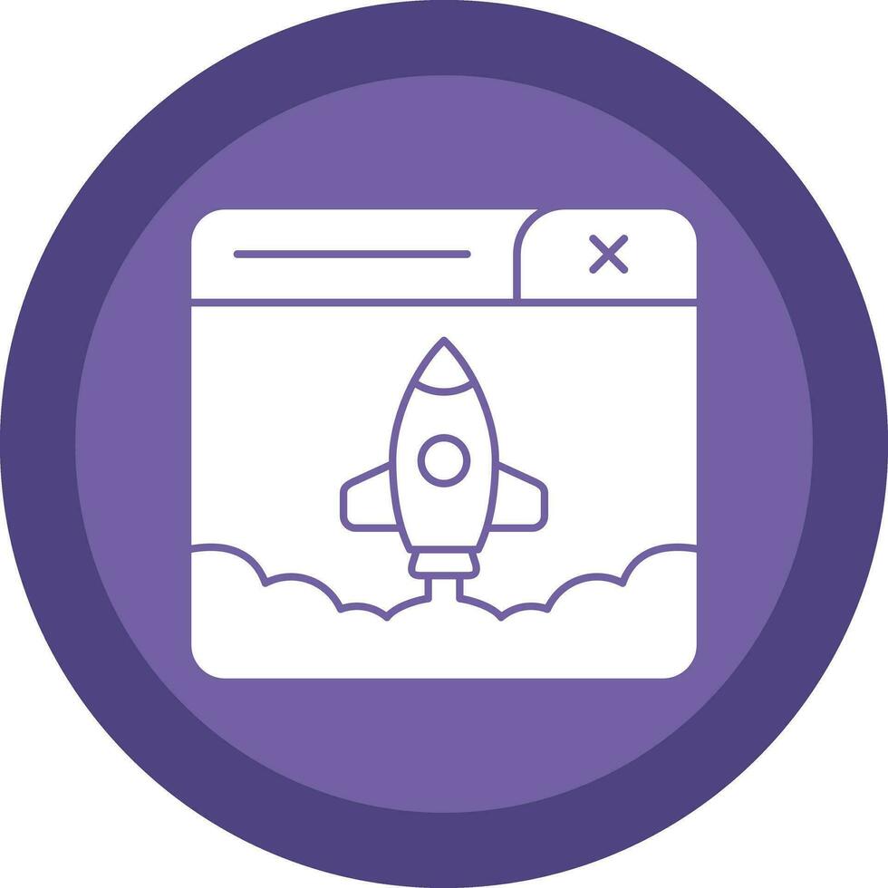 Rocket Launch Vector Icon Design