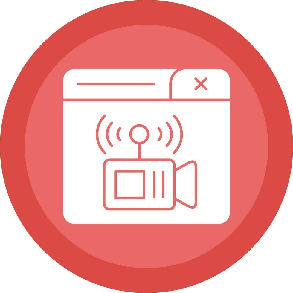 Live Stream Vector Icon Design