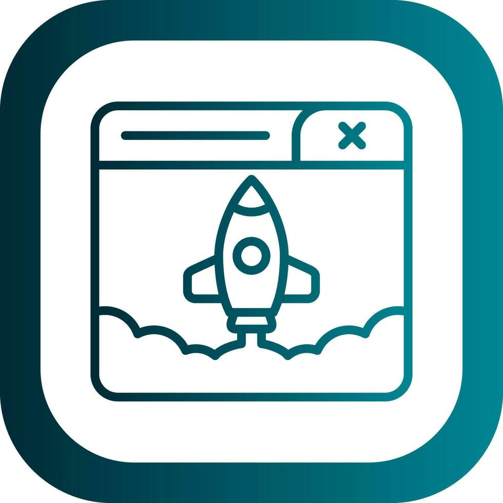 Rocket Launch Vector Icon Design