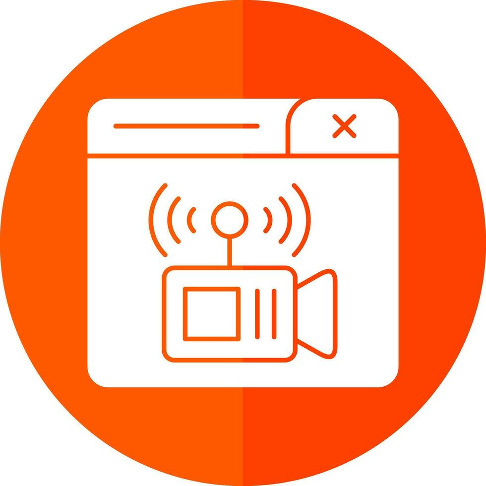 Live Stream Vector Icon Design