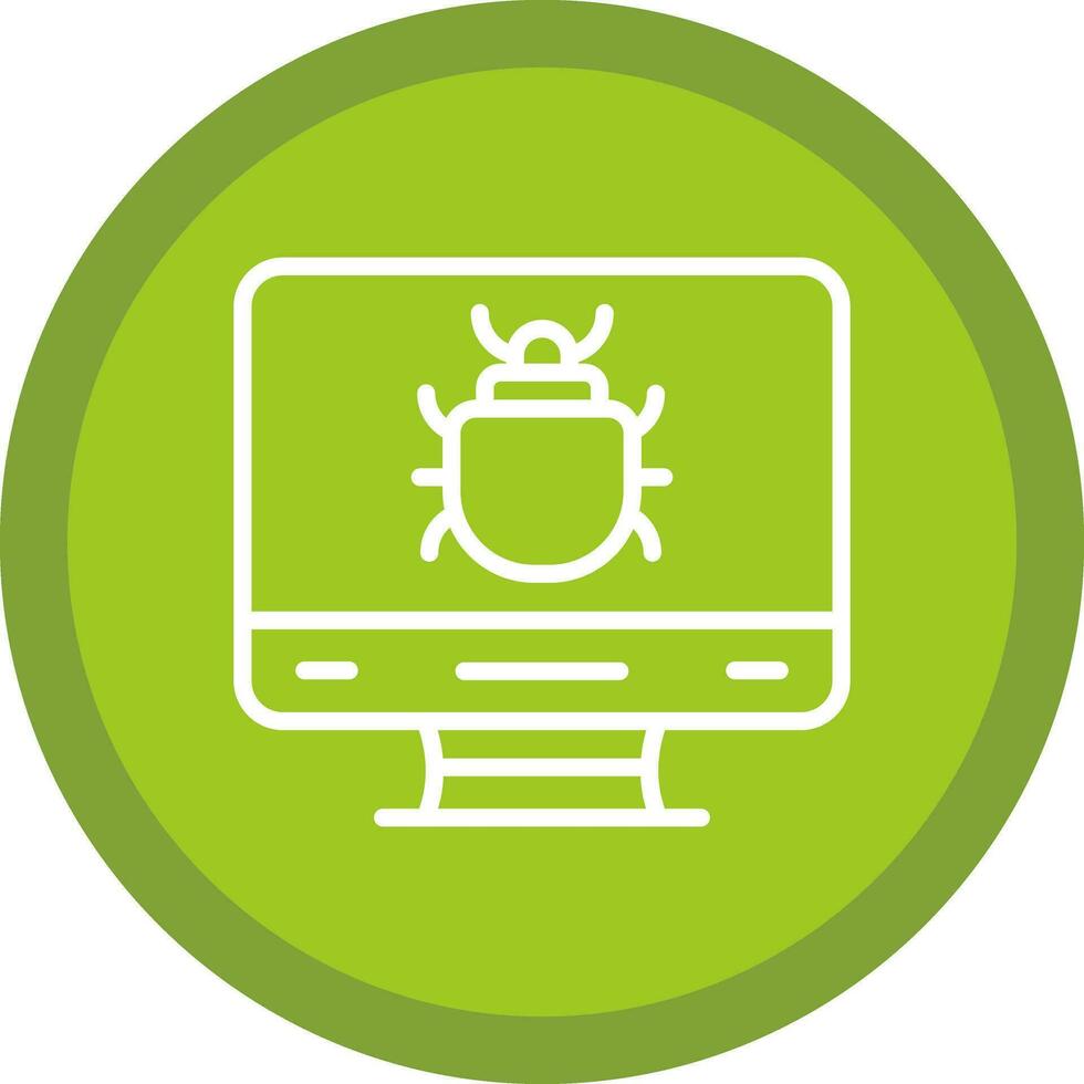 Computer Bug Vector Icon Design