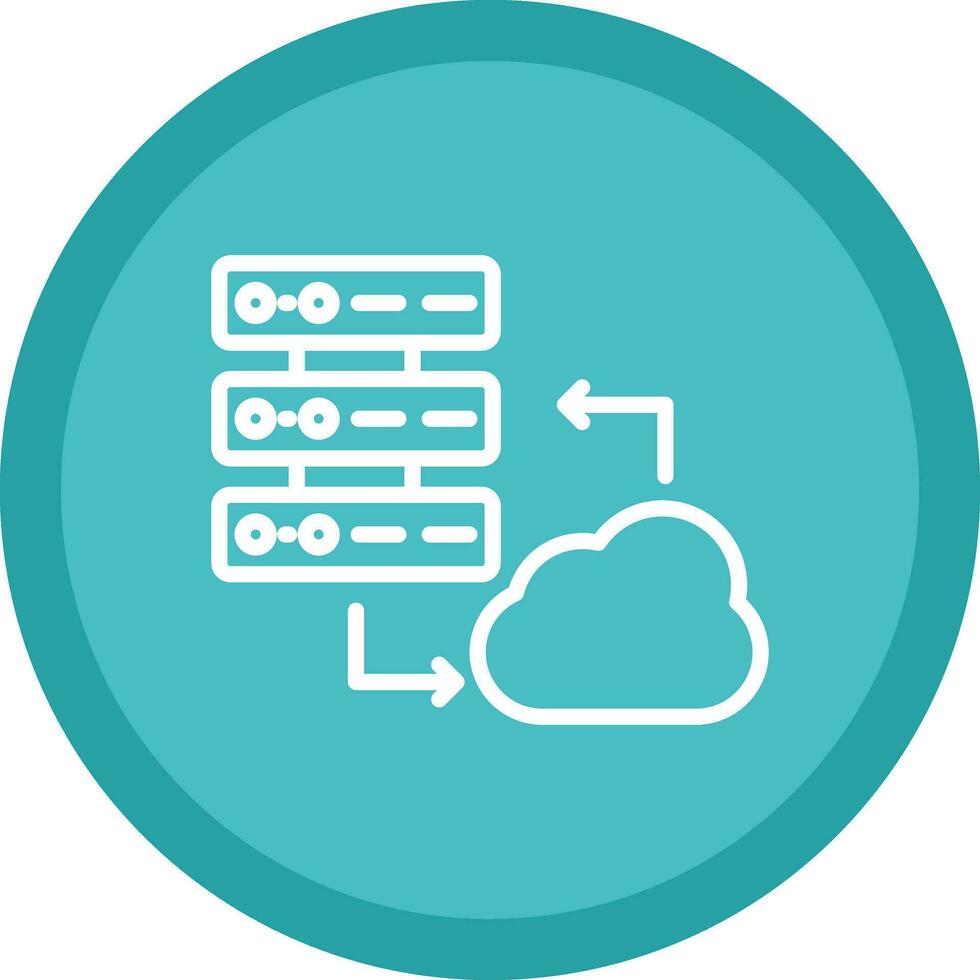 Cloud Server Vector Icon Design