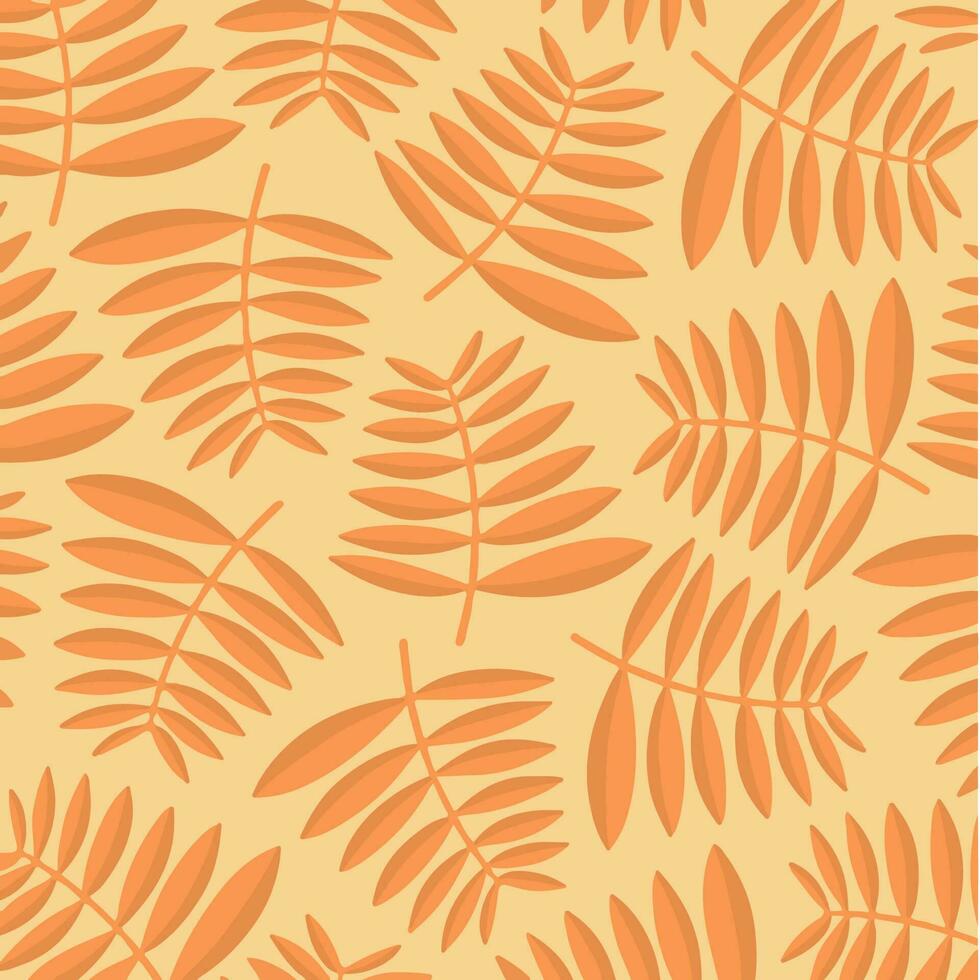 Tropical Leaf Pattern Background. Social Media Post. Botanical Vector Illustration.
