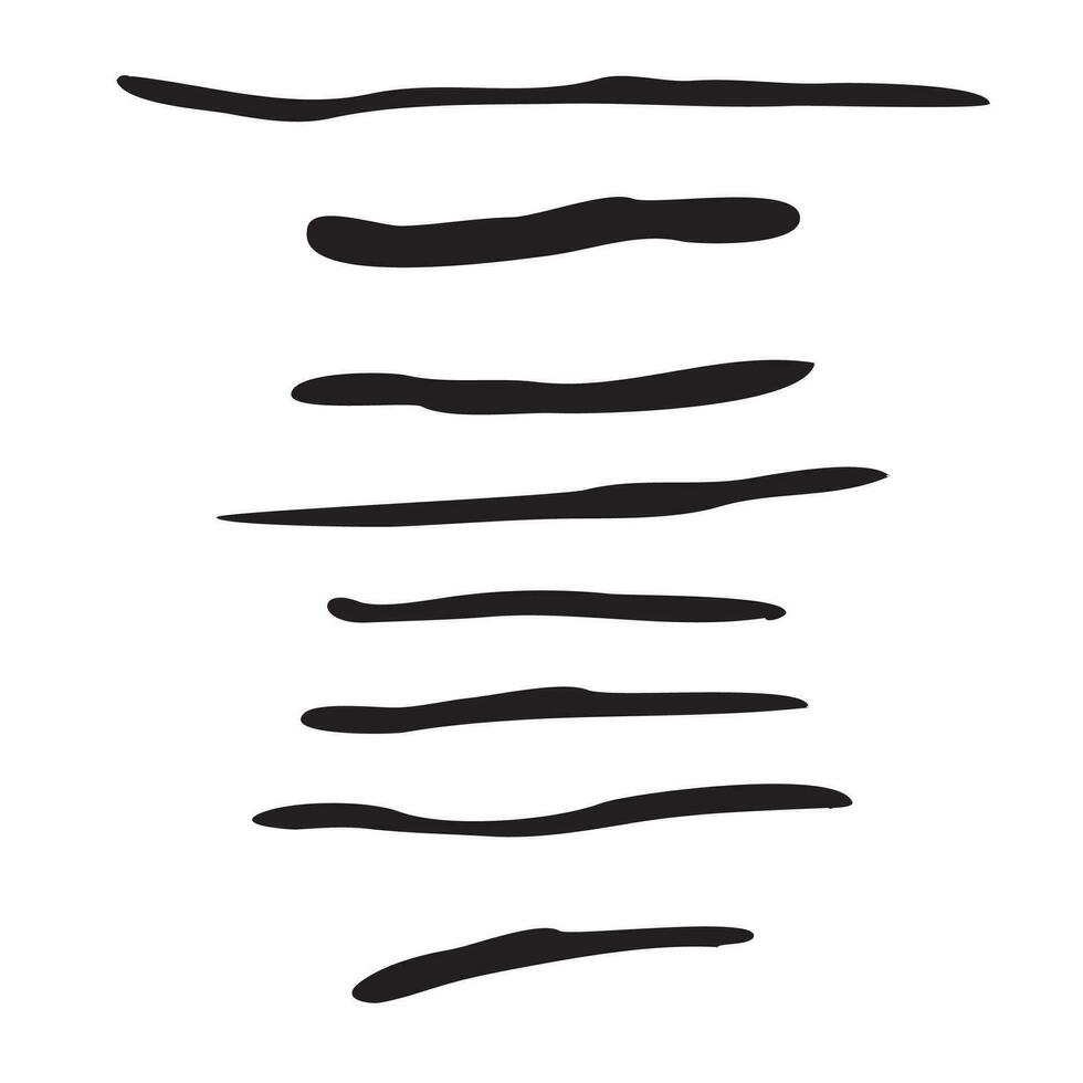 Stroke of marker. Design of grunge brush black illustration vector