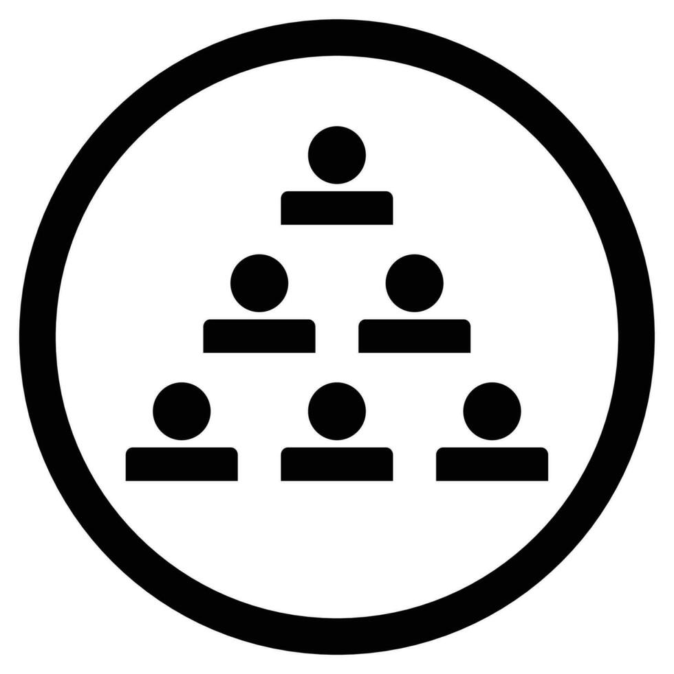 Black icon people. Monochrome businessman in circle. Vector illustration