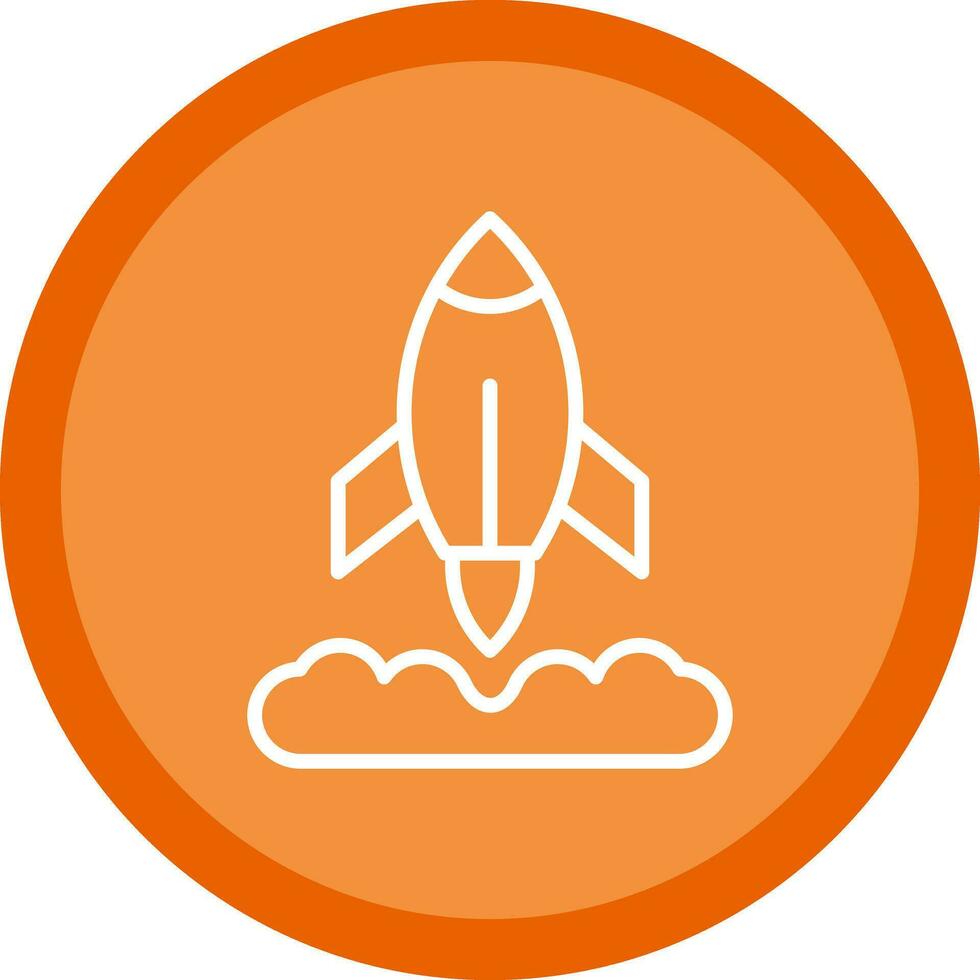 Rocket Launch Vector Icon Design