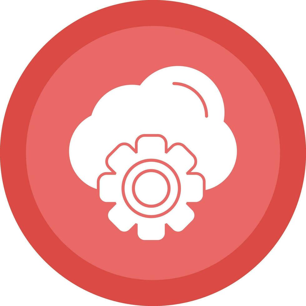 Cloud Settings Vector Icon Design