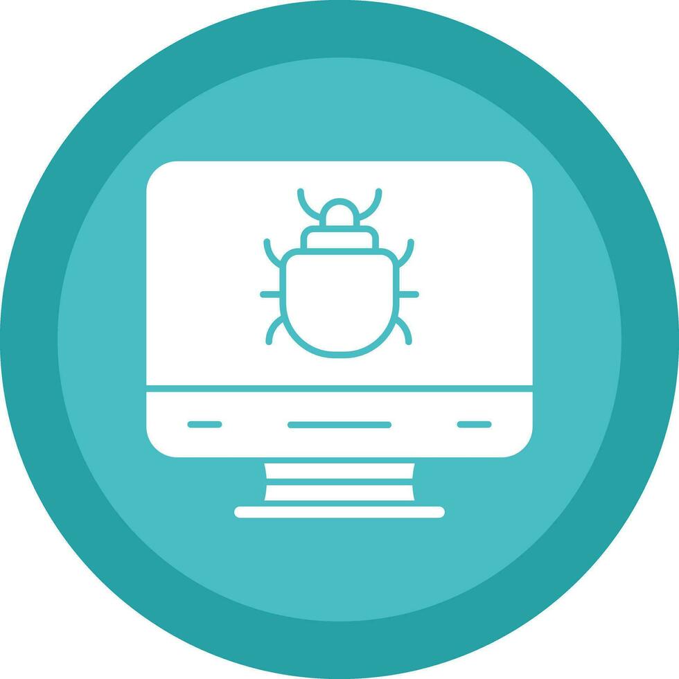 Computer Bug Vector Icon Design