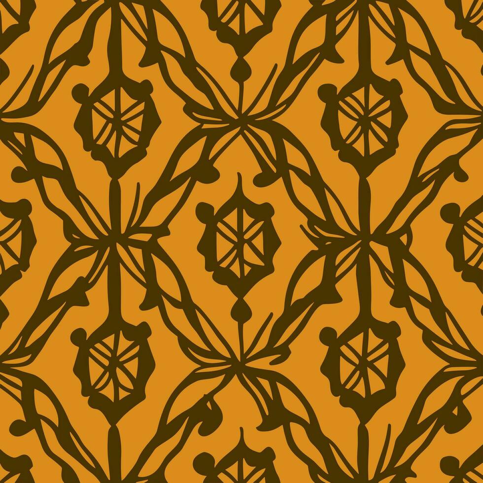 Seamless pattern illustration in traditional style with abstract geometric ornament - like Portuguese tiles. vector