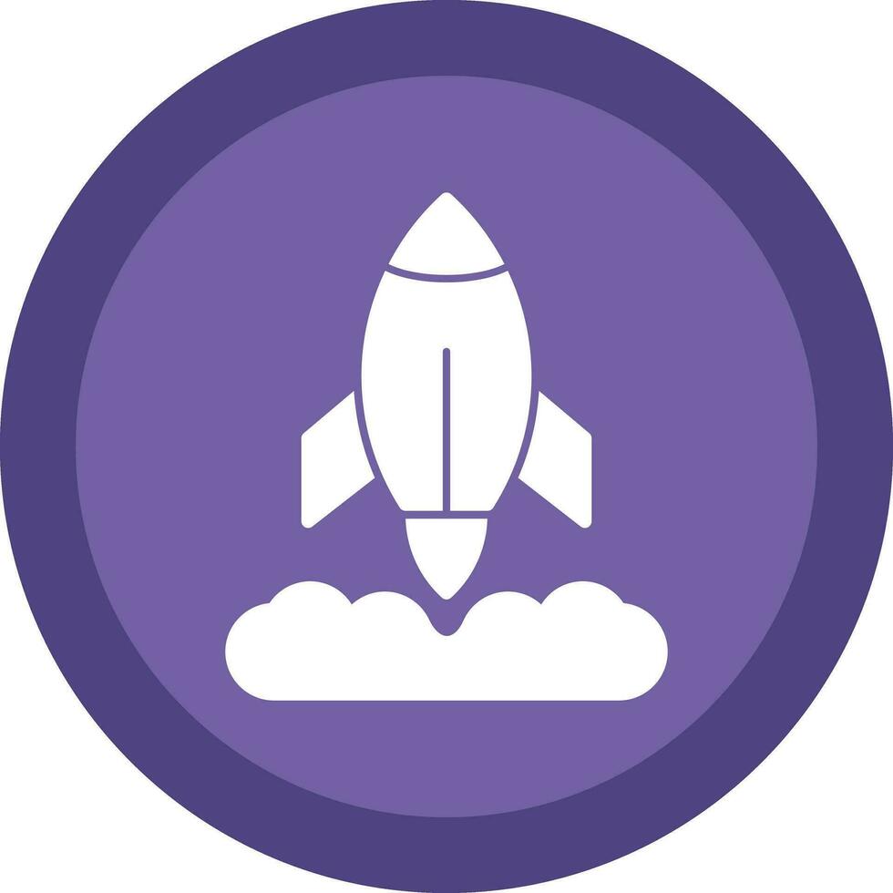Rocket Launch Vector Icon Design