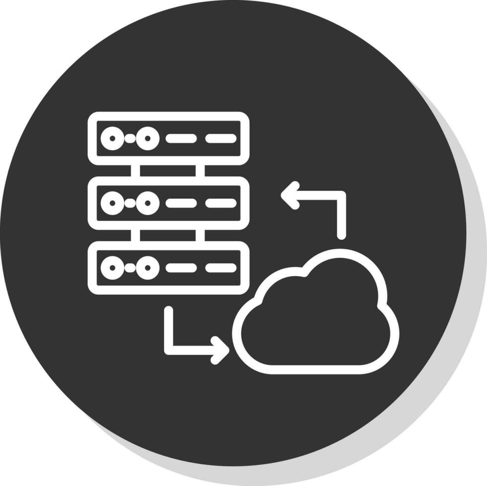 Cloud Server Vector Icon Design