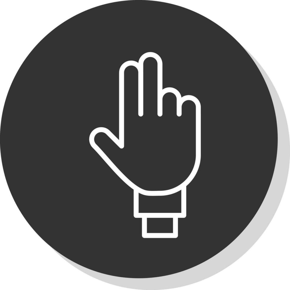 Three Fingers Vector Icon Design