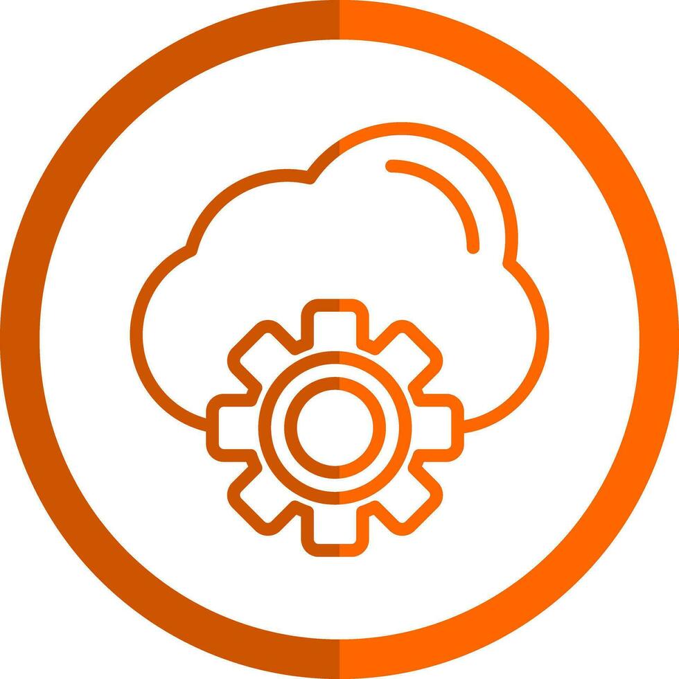 Cloud Settings Vector Icon Design