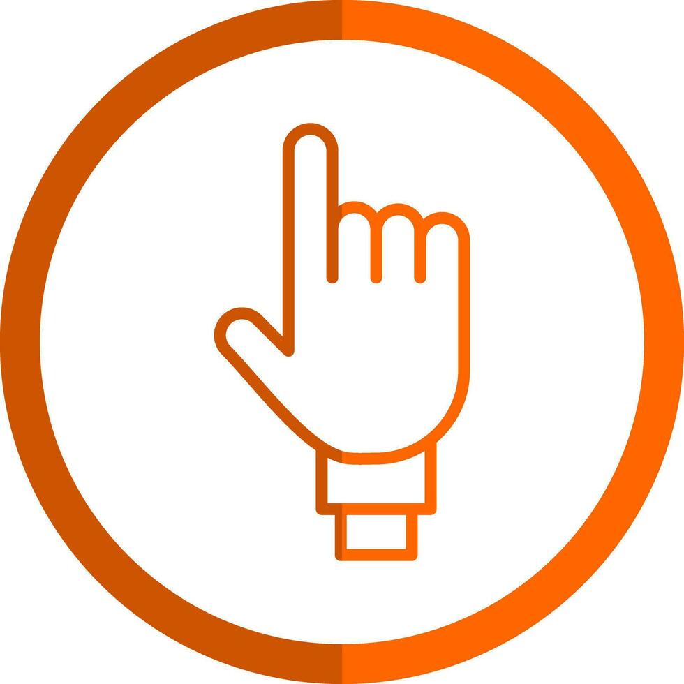 Two Fingers Vector Icon Design