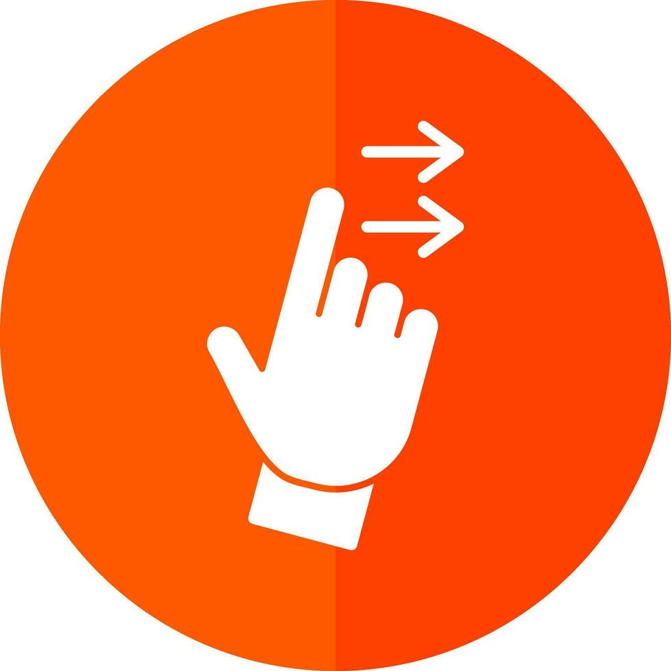 Swipe Right Vector Icon Design