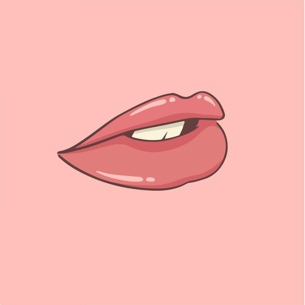 sexy labio símbolo. vector ilustración.