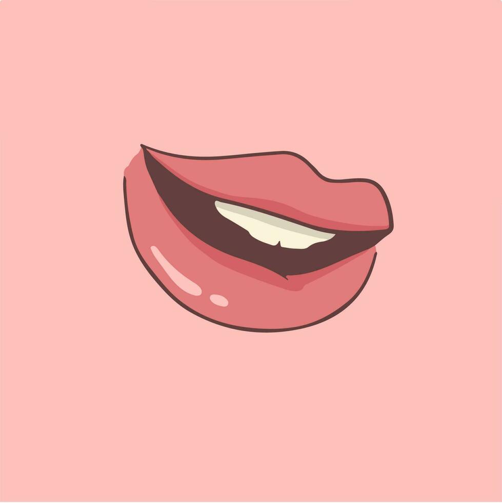 mujer labios símbolo icono. vector ilustración.
