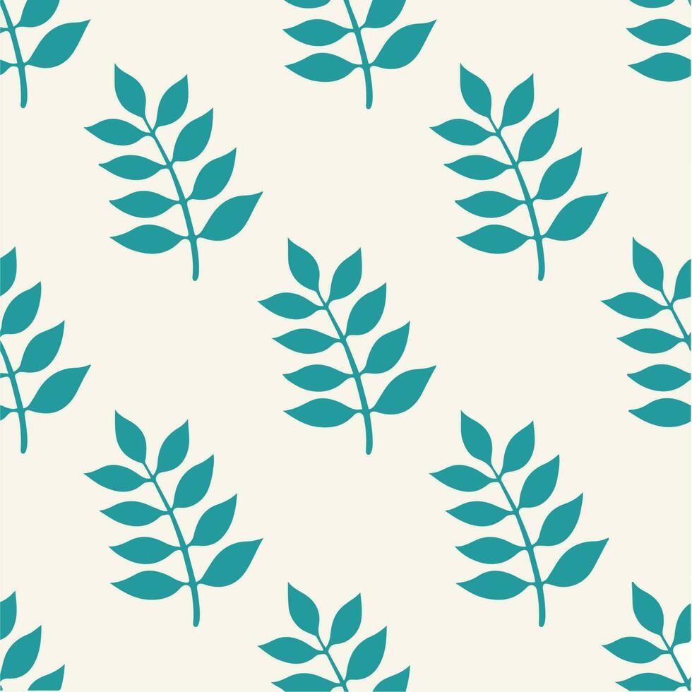 Tropical Leaf Pattern Background. Social Media Post. Botanical Vector Illustration.