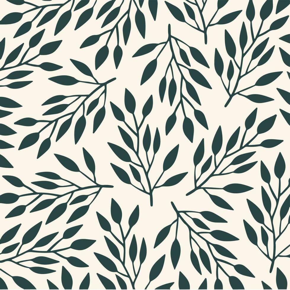 Tropical Leaf Pattern Background. Social Media Post. Botanical Vector Illustration.